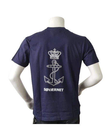 Lancer – T-shirt med Søværnets Enhedsmærke tryk på bryst, Marineblå