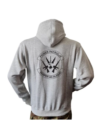 Lancer Hoodie med Marinehjemmeværnet, tryk på ryg, Grå