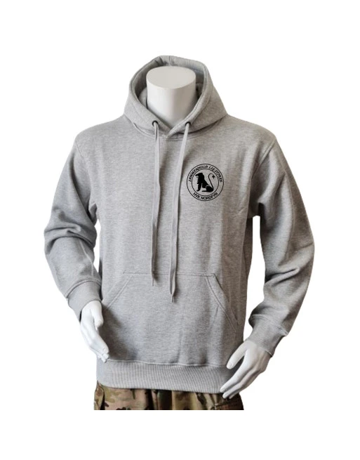 Lancer Hoodie med HVK NORDFYN, tryk på ryg, Grå Lancer Hoodie med HVK NORDFYN, tryk på ryg, Grå