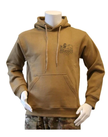 Lancer - Hoodie, MTS-Khaki med JYDSKE DRAGONREGIMENT tryk på ryg