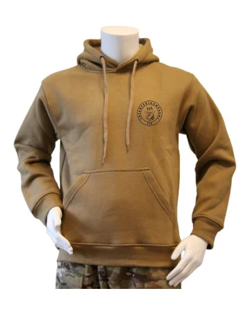Lancer - Hoodie, Coyote med Infanterikompagni Fyn, tryk på ryg