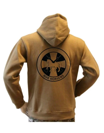 Lancer Hoodie, Coyote med Hjemmeværnskompagni Horsens, tryk på ryg
