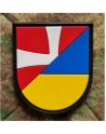 Danmark/Ukraine Skjold, PVC mærke med Velcro