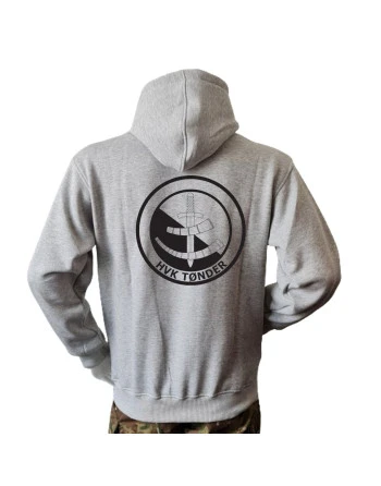 Lancer Hoodie med HVK TØNDER, tryk på ryg, Grå