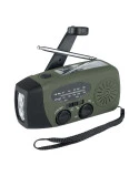 Fosco - Nødradio FM/AM, lygte og Powerbank, Oliven