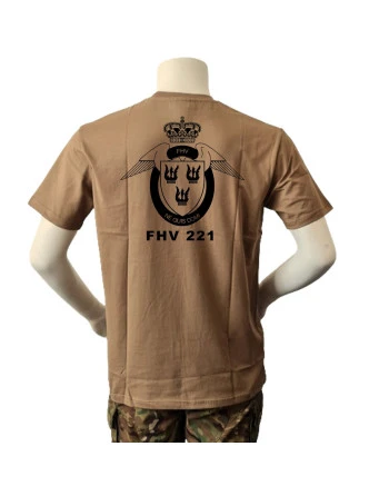 Lancer T-shirt med FHV221, tryk på bryst, MTS-Khaki