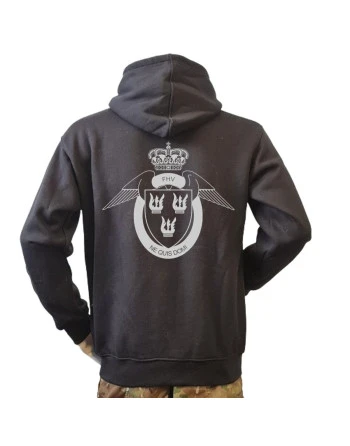 Lancer - Hoodie, Sort med Flyverhjemmeværnet tryk på ryg
