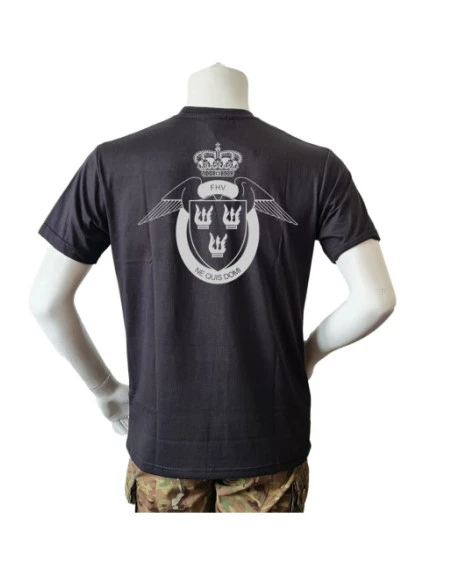 Lancer T-shirt, Sort med Flyverhjemmeværnet, tryk på bryst
