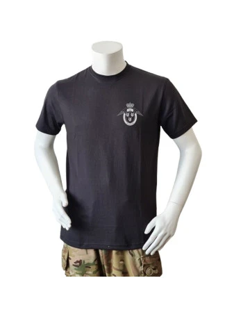 Lancer T-shirt, Sort med Flyverhjemmeværnet, tryk på bryst