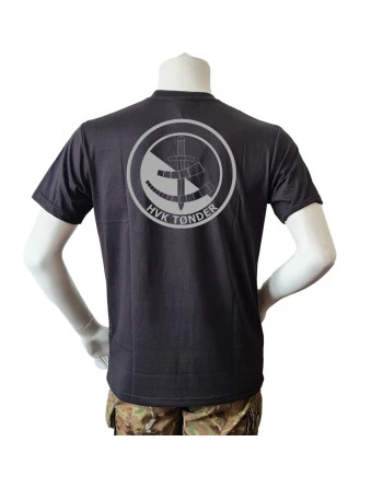 Lancer T-shirt, Sort med HVK Tønder, tryk på bryst