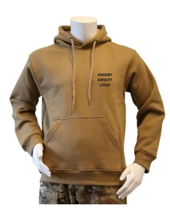 Lancer Hoodie, Coyote med Andeby Airsoft, tryk på ryg