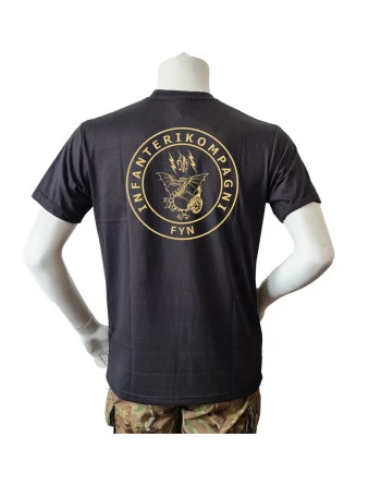 Lancer t-shirt, Sort med Infanterikompagni Fyn tryk på bryst