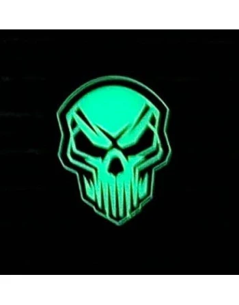 Angry Skull, Selvlysende 3D PVC Patch