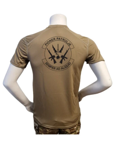 XGO - T-shirt, TAN-499 med Pionerpatruljedeling Fyn, tryk på bryst