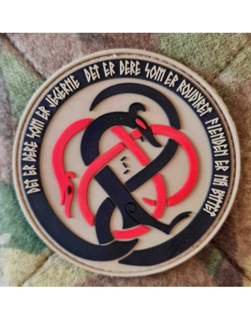 Det er jer, der er jægerne, PVC mærke på velcro