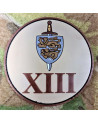 XIII BTN/Slesvigske Fodregiment, FELT, Rundt PVC mærke på velcro