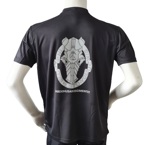 Lancer Løbetrøje, GARDEHUSARREGIMENTET - reflekstryk, Sort
