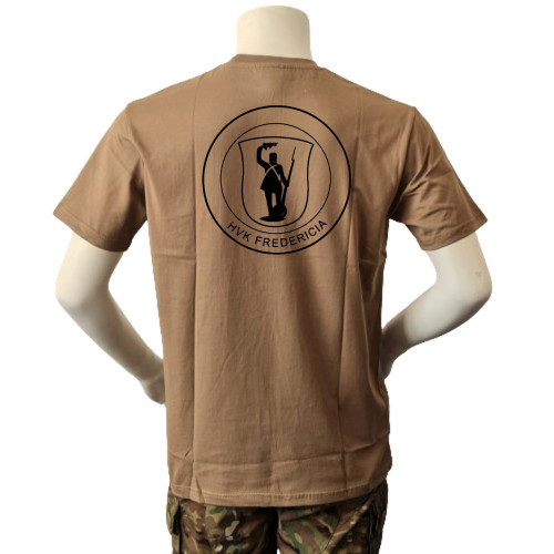 XGO - T-shirt, TAN-499 med HVK Fredericia, tryk på bryst