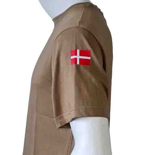 LANCER - T-shirt, MTS-Khaki m. HVK Aros, tryk på bryst