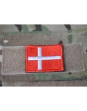 Dannebrog, lille med Velcro, Rød/hvid