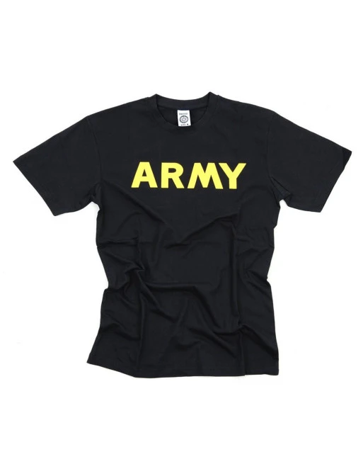 T-shirt "ARMY", sort/gul T-shirt "ARMY", sort/gul