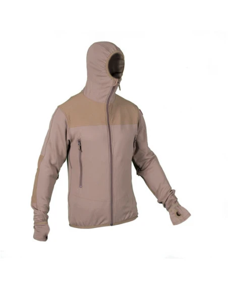 MLV - Tactical Tight Fleece (TTF), med hætte, MTS-Khaki 
