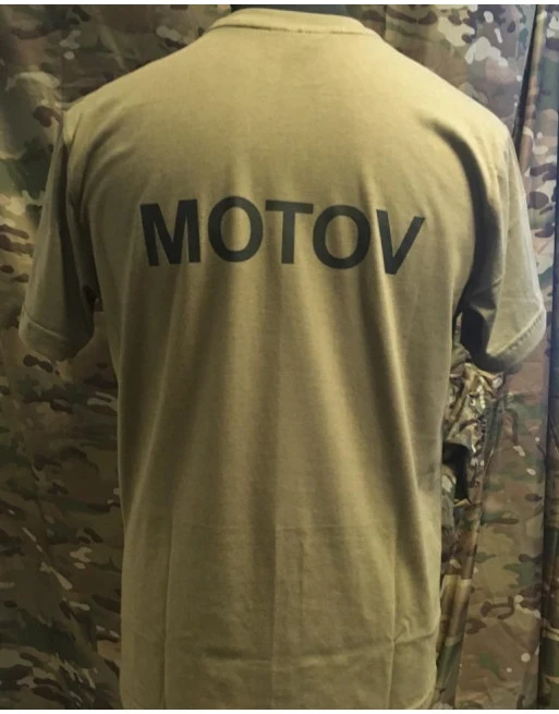 RAVEN - T-shirt, MTS-khaki - med MOTOV tryk RAVEN - T-shirt, MTS-khaki - med MOTOV tryk