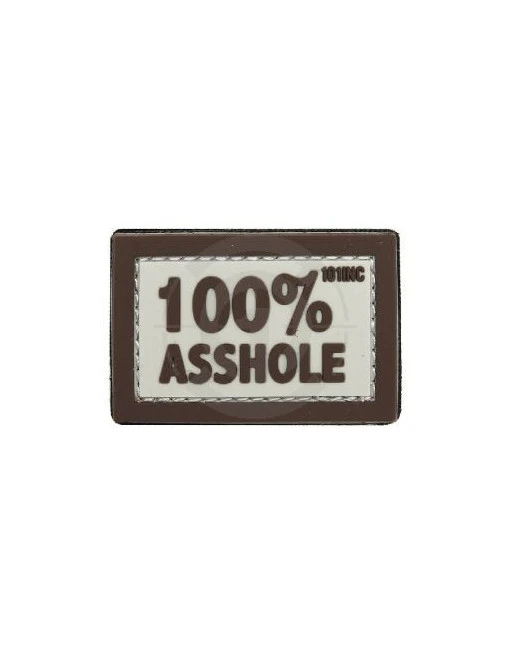 100% Asshole 3D PVC Patch, Sand/Grøn