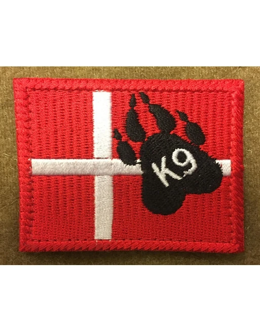 Dannebrog K9, stor - På velcro