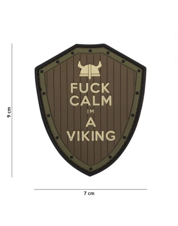 PATCH 3D PVC FUCK CALM BROWN/GREEN