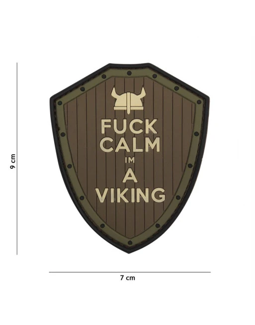 PATCH 3D PVC FUCK CALM BROWN/GREEN PATCH 3D PVC FUCK CALM BROWN/GREEN