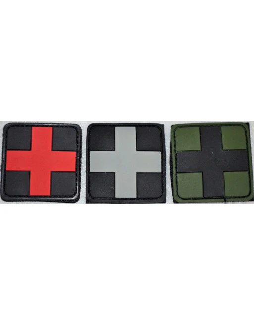 Røde kors, PVC Patch, velcro