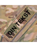 4 STK "DIN TEKST" Ærmemærke, MultiCam på Velcro