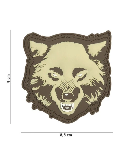 PATCH 3D PVC WOLF GREEN PATCH 3D PVC WOLF GREEN
